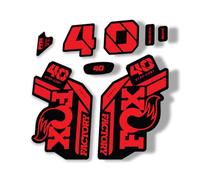 Fork Replacement Decal Sticker Compatibale for Fox 40 2021 Step Cast Series Red (Glossy)