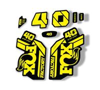 Fork Replacement Decal Sticker Compatibale for Fox 40 2021 Step Cast Series Yellow (Glossy)