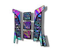 Fork Replacement Decal Sticker Compatibale for Rock Shox Boxxer 2017 Series Oil Slick 1 (Glossy)