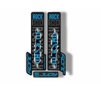 Fork Replacement Decal Sticker Compatibale for Rock Shox Judy 2018 Series Blue Metal Torn (Glossy)