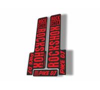 Fork Replacement Decal Sticker Compatibale for Rock Shox Pike DJ 2018 Series Red (Glossy)