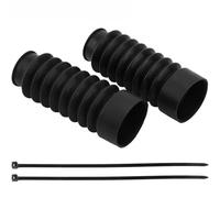 Fork Tube Covers Motorcycle Front Aluminum Upper Fork Shocks Cover Rubber Suspension Dust Fit For Honda Rebel CMX300 CMX500 17-up(A Plastic Tape)