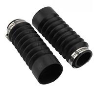 Fork Tube Covers Motorcycle Front Aluminum Upper Fork Shocks Cover Rubber Suspension Dust Fit For Honda Rebel CMX300 CMX500 17-up(A Steel Ring)