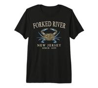 Forked River New Jersey Crab Town Since 1699 Ivory Letters Premium T-Shirt