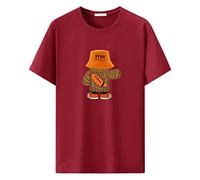 FORKIS T Shirts Men Plus Size 10Xl 12Xl T-Shirt Men Summer Short Sleeve Tshirt Cotton Casual Print Shirt Male Big Size 12Xl Tops Tees 9 Color-Wine Red,10Xl(150Kg To 160Kg)