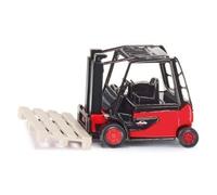 siku 1311, Forklift, Metal,Plastic, Red,Black, Incl. 1 pallet, Movable fork