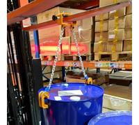 Forklift Barrel Lifting Chain, 500KG Capacity Drum Loader Hook for Semi Truck, Tractor Forks and Hoist, Drum Lifter GrabberOne Color2 Chain/0.5 Ton Capacity