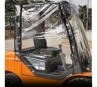 Forklift Cab Cover, Waterproof Windshield Canopy Protector with Reflective Strips for Sun and Rain Protection