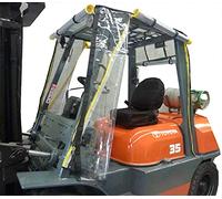 Forklift Cab Enclosure Cover - Clear Vinyl Waterproof Rain Canopy for Standard Truck Windshield Protection