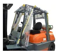 Forklift Cab Enclosure Cover, Clear Vinyl Windshield Rain Canopy, Waterproof UV Protection for Standard Truck
