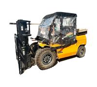 Forklift Cab Enclosure Cover - Heavy Duty Waterproof Vinyl, UV Protection, Windshield & Rain Canopy, Fits Up to 8000 Lbs