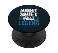 Forklift Driver Night Shift Logistics PopSockets Adhesive PopGrip