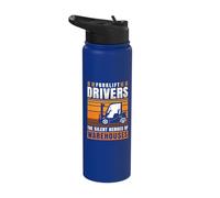 Forklift Drivers The Silent Heroes - Forklift Stainless Steel Insulated Water Bottle
