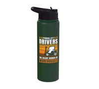 Forklift Drivers The Silent Heroes - Forklift Stainless Steel Insulated Water Bottle