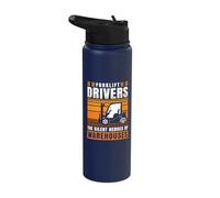 Forklift Drivers The Silent Heroes - Forklift Stainless Steel Insulated Water Bottle