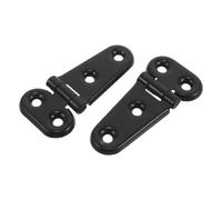 Forklift Engine Hood Hinge Replacement 2pcs Heavy Duty Metal Bracket | Powder Coated Bolt on Hardware, Noise Reduction and Dust Resistant, Black Finish for Industrial Maintenance