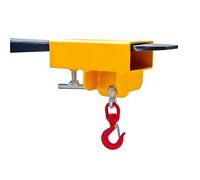 Forklift Lifting Hook Accessories, 2200LBS Capacity 360° Swivel Forklift Crane Lifting Hook, Heavy Duty Single Mobile Forklift Lifting Hoist with Swivel Hook and Large T-Screw Fork Lifting Attachment