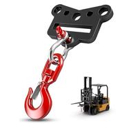 Forklift Lifting Hook Attachment Load 6600 Lbs, with Swivel Hook and Sling Holes, Forklift Lifting Hoist Device for Lifting Goods