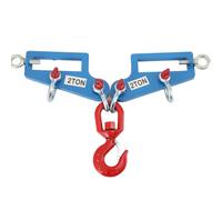 Forklift Lifting Hook with Side Shackle Holes - 4409 lbs 2Ton One-Piece Forged Steel, 360° Swivel Safety Hook, Anti-Slip Eyebolt Lock & Dual Fork Slot for Single/Double Fork Use-Matte Coating