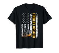 Forklift Operator - American Flag July 4th Forklift Driver T-Shirt