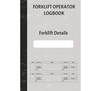 Forklift Operator Logbook: Daily Pre-Use & Post-Use Inspection for Safety and Compliance | Professional Shift Record & Operator Tracker