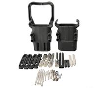 Forklift Power Link Connector for High Current Battery Charging for - Male/Female Options, 80A 160A 320A, 150V Rated, Black Industrial Grade with D8/D11/D13mm(320A Female + Male)