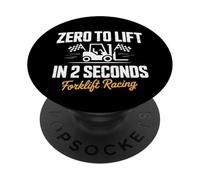 Forklift Racing Champion - Fun Tee Warehouse Driver PopSockets Adhesive PopGrip