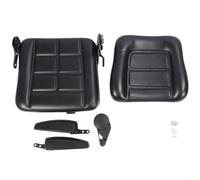 Forklift Seat with Micro Switch and Track, Ergonomic Adjustable Seat for Forklift Dumper Mower Skid Loader Telehandler Backhoe Excavator Dozer, 30-180° Recline, 8cm Slide Range (With armrest)