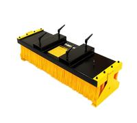 Forklift Sweeper Brush Attachment With Stands Fork Mounted 1300mm Wide Heavy Duty Push Broom Flat Indoor Flooring Warehouse Factory Rolled Steel Polypropylene Replaceable Bristles Standard Pocket Size
