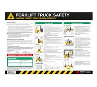 Forklift Truck Safety Poster - A2 Anti Scuff PVC | Workplace Forklift Operation & Hazard Prevention Guide | Health & Safety Sign for UK Compliance