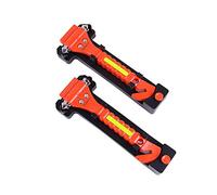 FORKODA 2 PCS Go DeCho Car Safety Hammer Emergency Escape Tool with Seat Belt Cutter and Vehicle Window Glass Breaker with Light Reflective Tape