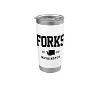 Forks Washington Evergreen State PNW Vintage Pride Stainless Steel Insulated Tumbler
