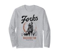 Forks Washington Wolf PNW Vintage Pride Long Sleeve T-Shirt