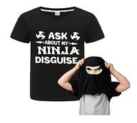 Forlcool Ask Me About My Ninja Disguise Boys' T Shirts Kids Summer Tops (Black,12-13 Years,12 Years,13 Years)
