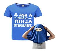 Forlcool Ask Me About My Ninja Disguise Boys' T Shirts Kids Summer Tops (Blue,9-10 Years,9 Years,10 Years)