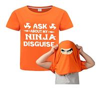 Forlcool Ask Me About My Ninja Disguise Boys' T Shirts Kids Summer Tops (Orange,12-13 Years,12 Years,13 Years)