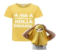Forlcool Ask Me About My Ninja Disguise Boys' T Shirts Kids Summer Tops (Yellow,5-6 Years,5 Years,6 Years)