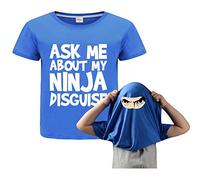 Forlcool Boys Ninja Funny T-Shirt Ask Me About My Ninja Disguise Cotton Tee Top (Blue,11-12 Years,11 Years,12 Years)