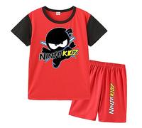 Forlcool Ninja Kidz Kids Summer T Shirts and Shorts 2pcs Clothing Sets Ninja Kidz Pjs shirts for Boys Girls (Red 01,5-6 Years,5 Years,6 Years)