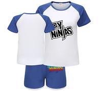 Forlcool Ninjas Merch Pjs Girls Pyjamas Tshirt+Shorts 2pcs Clothing Set Kids Girl Sleepwear Comfortable Outfits (Blue02,2-3 Years)