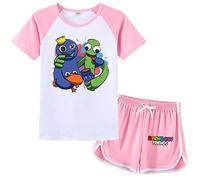 Forlcool Rainbow Friends Kids Pyjamas Set YouTube Game Merch Blue Monster Pjs for Kids Age 3-13 Years (Pink,12-13 Years)
