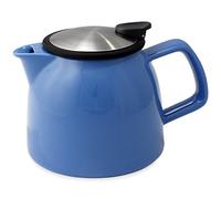 FORLIFE 544-BLU Bell Ceramic Teapot with Basket Infuser, 26 oz., Blue by FORLIFE