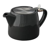 Forlife Stump Teapot With Lid & 0.3mm Fine Infuser 550ml 18oz Graphite Black - 309BKG