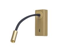 Forlight LED wall lamp Mine, gold-coloured, aluminium, height 14 cm