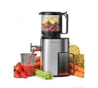 FORLIM Cold Press Juicer, 130mm Large Self-Feeding Chute for Whole Fruits & Vegetables, 250W Automatic Slow Masticating with 1.7L Hopper, High Yield, Easy to Clean, Classic Silver