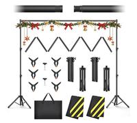 Forlogic Backdrop Stand 10x7.5ft(WxH), Heavy Duty Adjustable Photo Back Drop Stand kit, Suitable for Party, Photography, Weddings