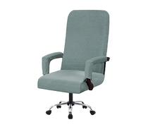 FORLUZ Elastic Office Lift Computer Chair Cover Modern Rotating Chair Seat Case Removable Thickened With Armrest Covers (Color : Sage, Size : L)