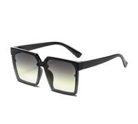 FORLUZ Fashion Big Frame Sunglasses Women Men Trend Luxury Eyeglasses Summer Traveling Driving Sunglasses UV400,Black gray yellow