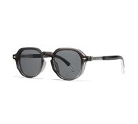 FORLUZ Fashion Round Rivets Men Punk Sunglasses Shades Uv400 Retro Women Trending Gradient Blue Green(Grey grey)