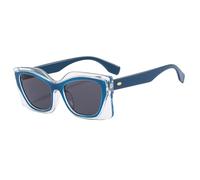 FORLUZ Fashion Vintage Big Frame Rivets Sunglasses Women Men Trend Summer Traveling Outdoors Sun Glasses UV400,Blue gray